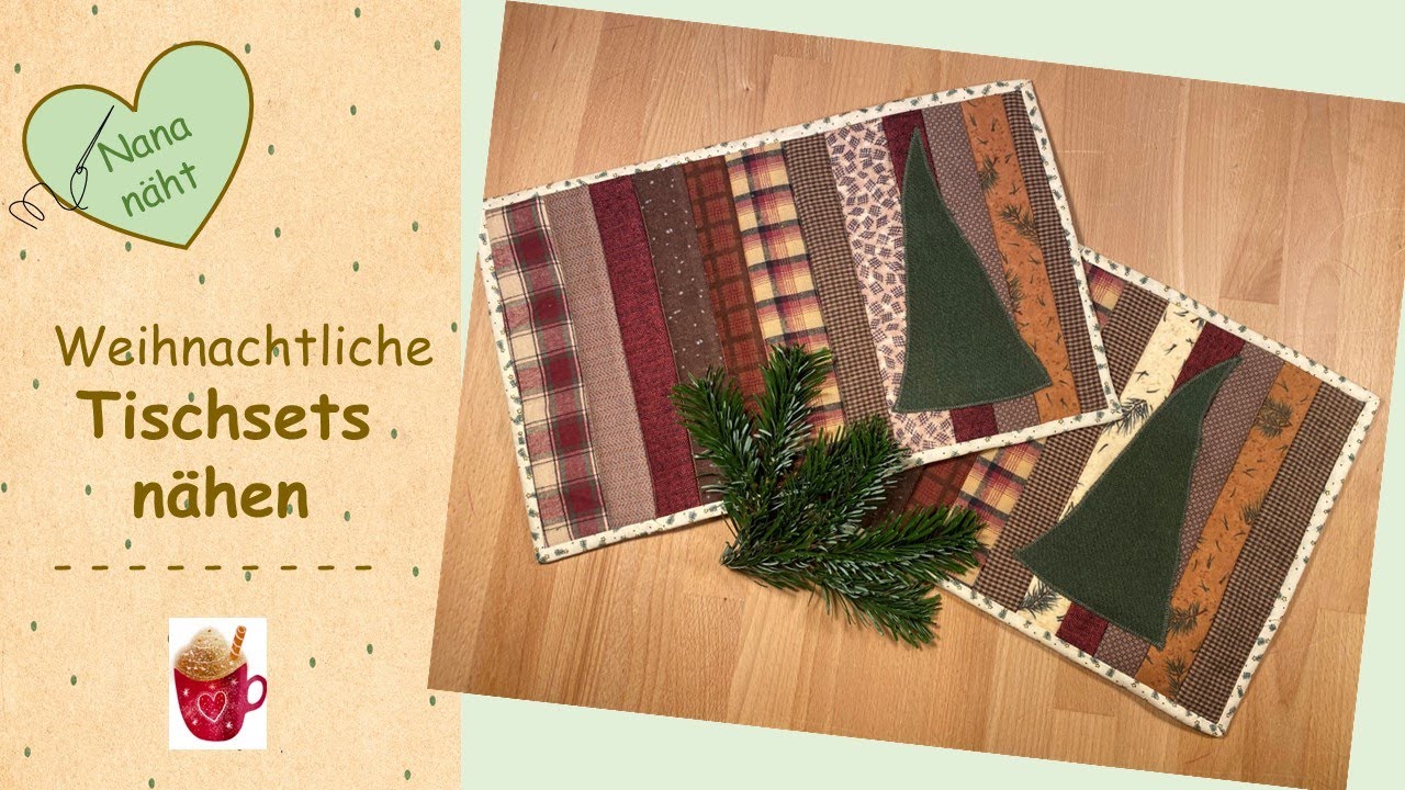 Weihnachtliche Tischsets nähen - coser manteles navideno.