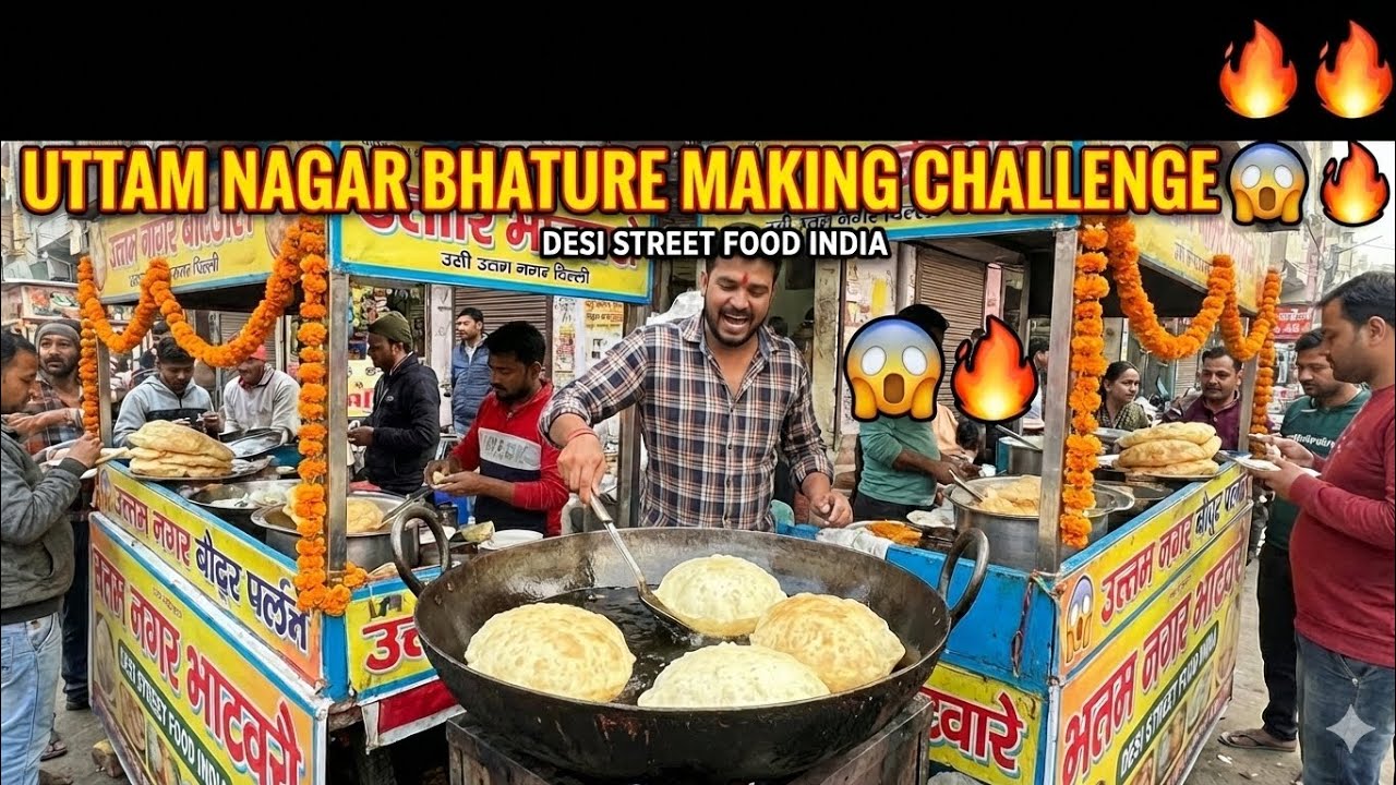 Bhature Making Challenge 😱😱 | Chole Bhature Challenge | Indian Street Food Challenge | Street Food