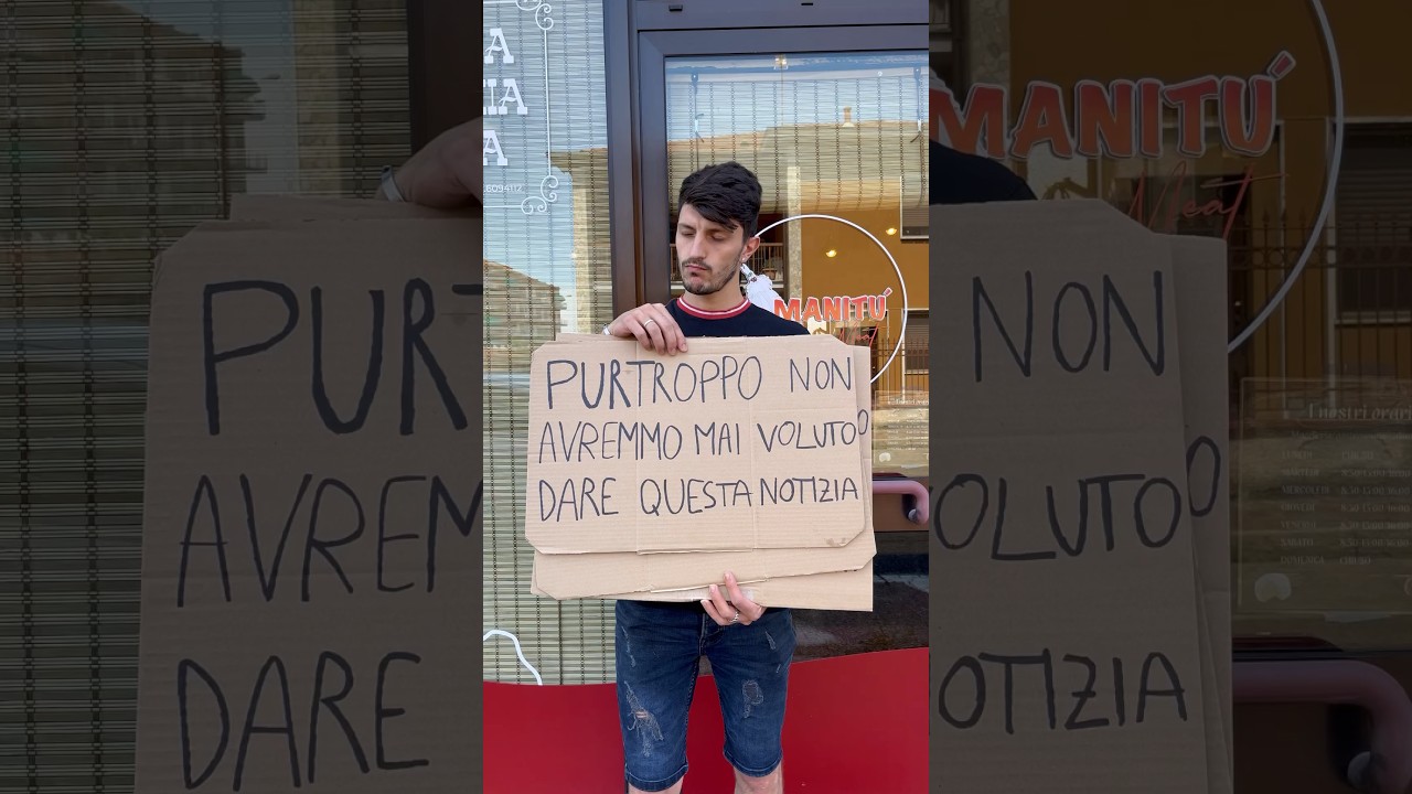 PURTROPPO DOBBIAMO DARVI QUESTA NOTIZIA 😔 #manitumeat #macelleria #carne #vacanze #gaggiano