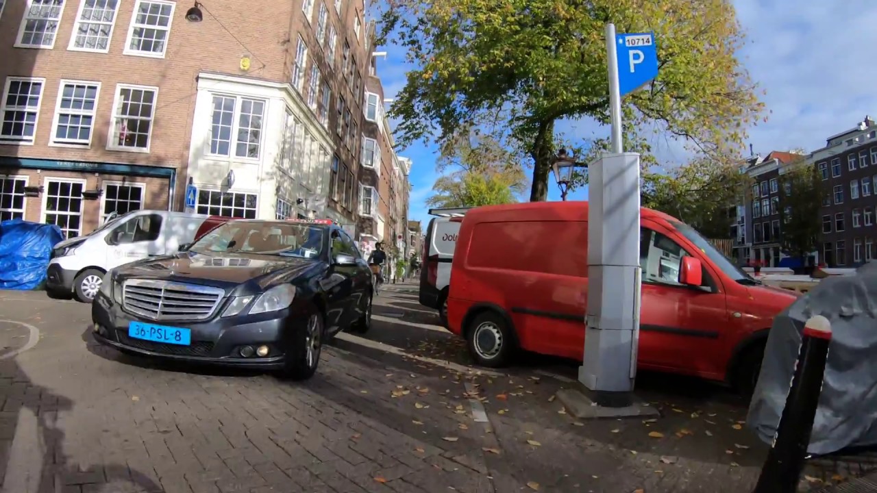 4K. Streetview Amsterdam Jordaan.. Lauriergracht /str. en omg. Okt 2018.