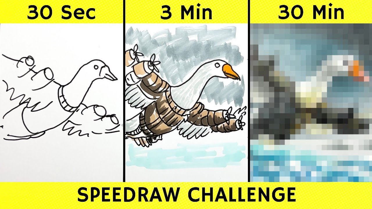 Drawing BOMBOMBINI GUSINI in 30 sec, 3 min, and 30 min | Italian Brainrot | Fendraw