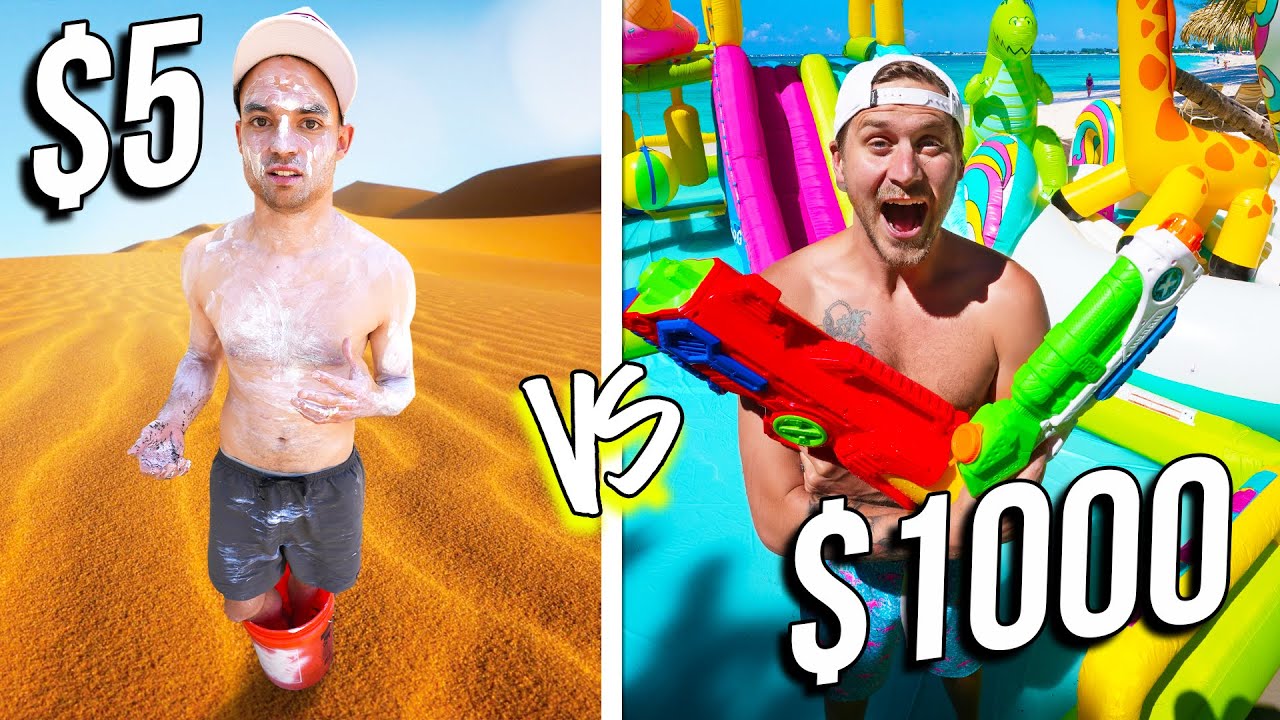$5 VS $1,000 WATER PARKS! *Budget Challenge*