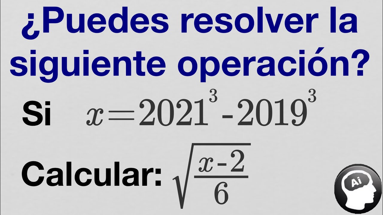 ¿Puedes resolver este ejercicio de olimpiada escolar sin usar la calculadora?