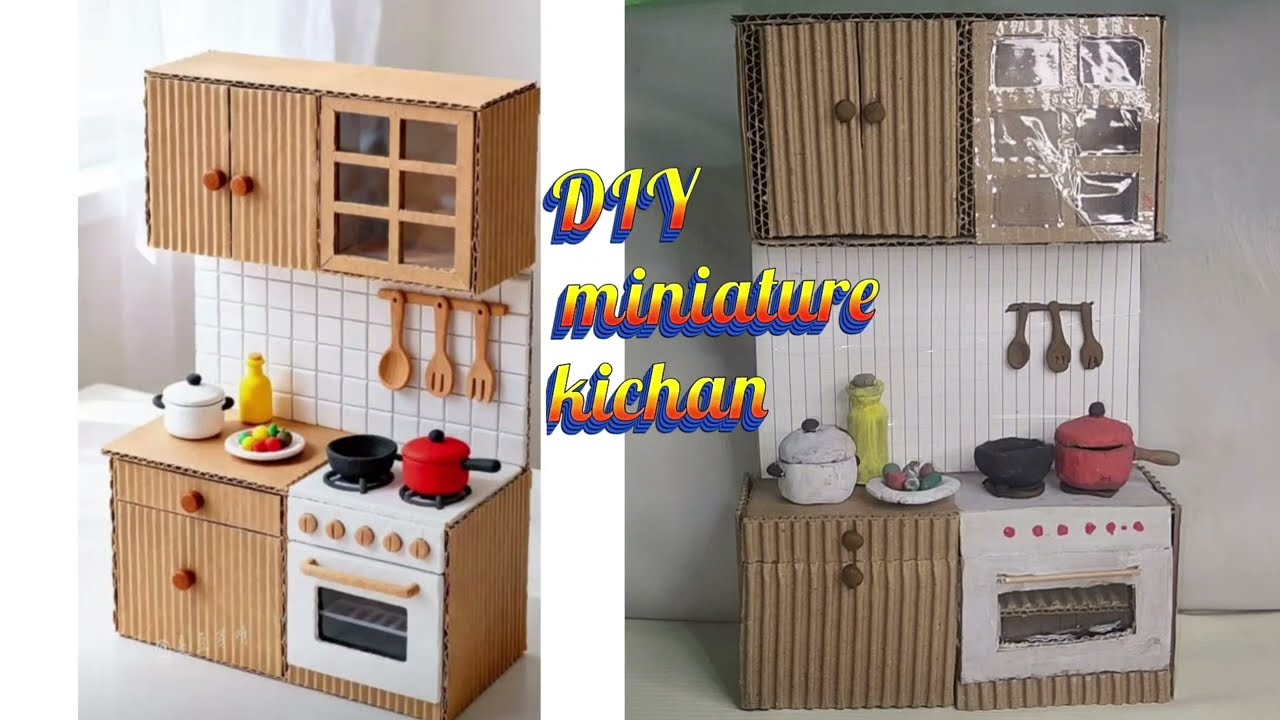 I Built a Mini Kitchen, handmade #BabyArtandCraft9090 #Craft