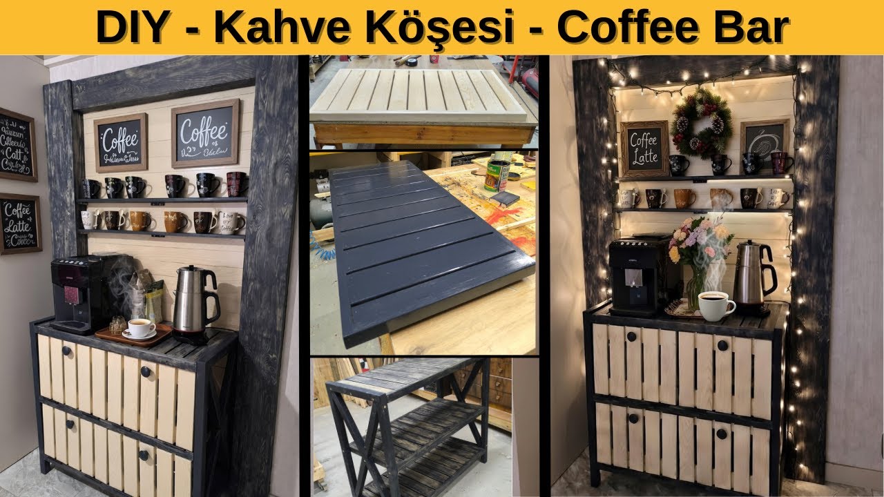Masif Ahşaptan Kahve Köşesi | Kahve Tezgahı | Coffee Corner