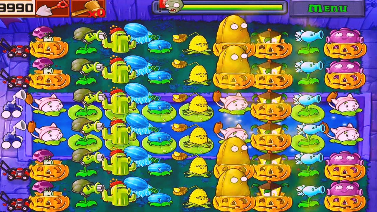 Plants Vs Zombies | Survival Fog | Strategy Plants Vs All Zombies Gameplay Full HD 1080p 60fps