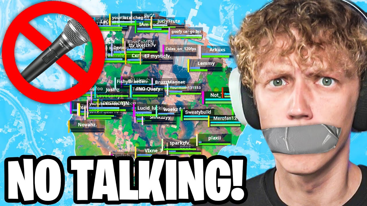 I Hosted a NO TALKING Tournament In Fortnite! (Impossible)