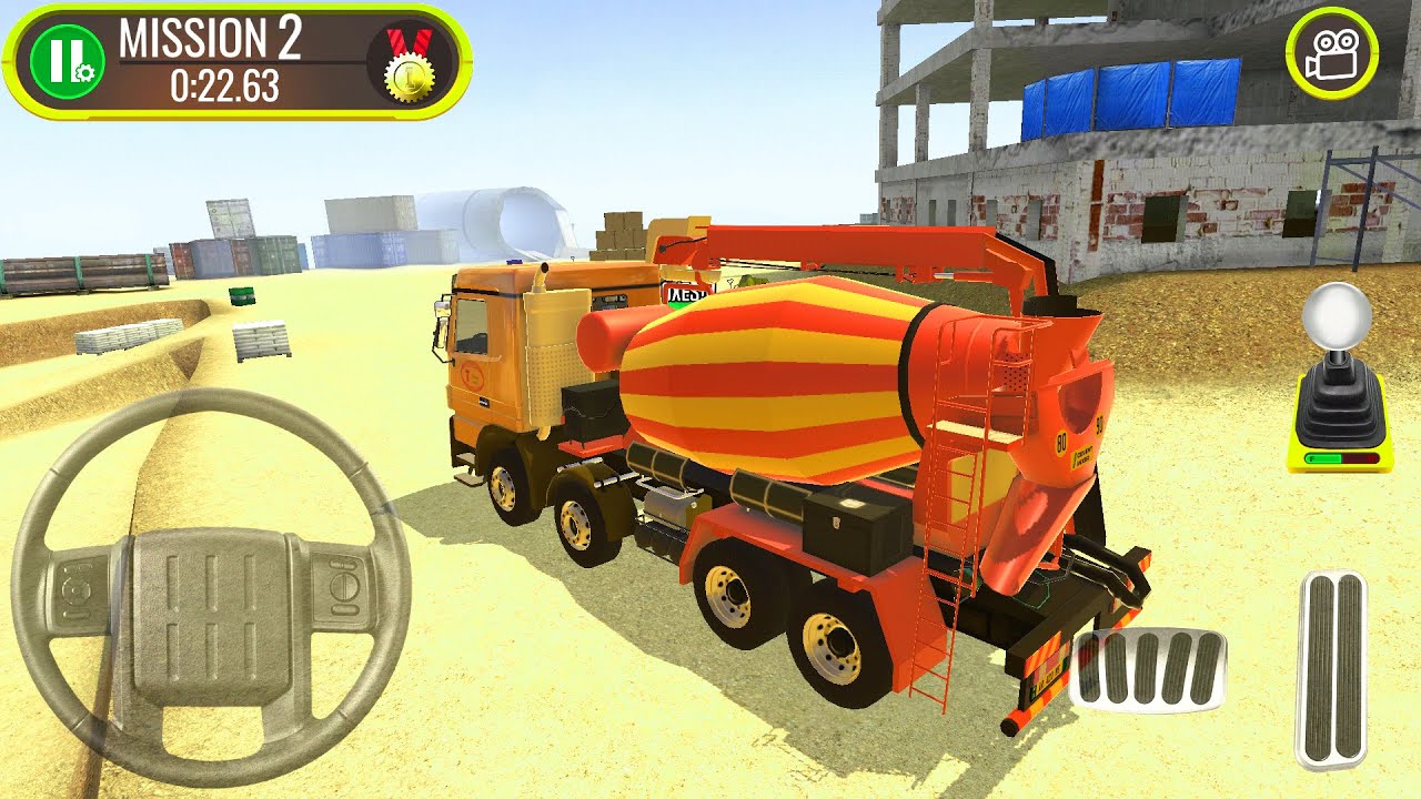 Cement Mixer Truck Driving Simulator 2021 |Construction Site Truck Driver &ndash; Android Gameplay