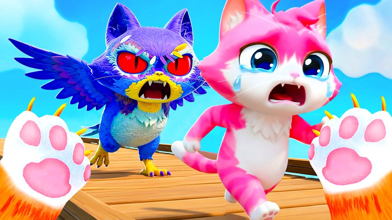 На мою жену-кошку напала новая птица!