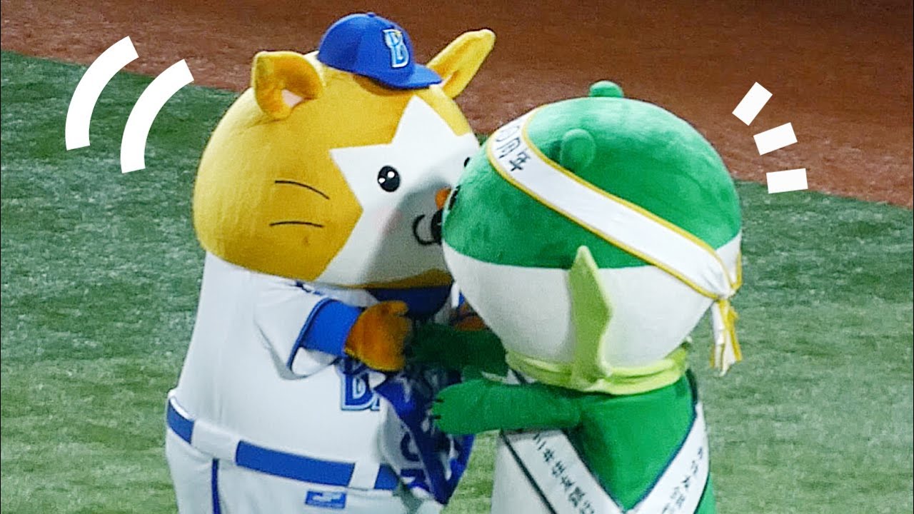 超可愛い！ミドすけと共同作業をするスターマン＆暗闇の番長シリーズ 【横浜DeNAベイスターズ 2024/10/27 日本シリーズ】
