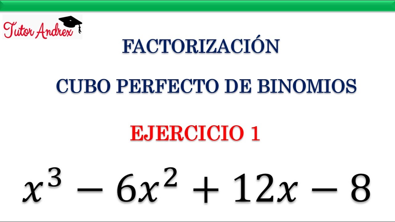 Cubo Perfecto de Binomios - Ejercicio 1 (Factorización)