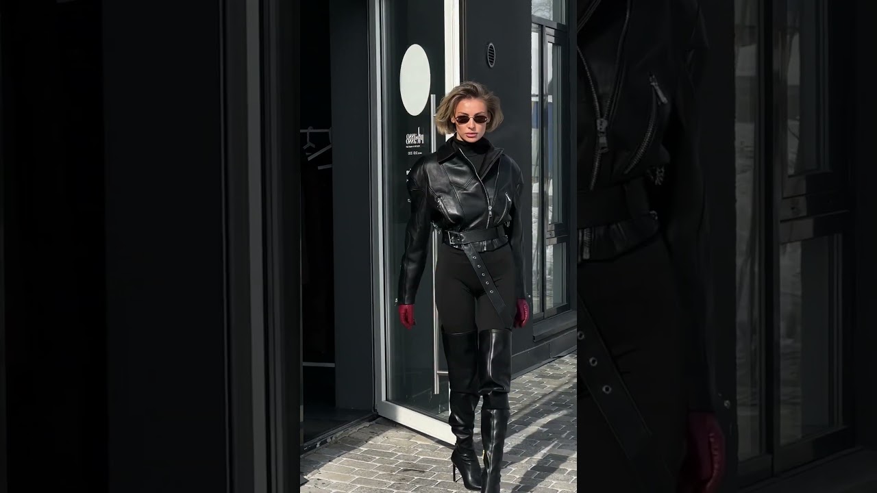 Fashion luxury girl - black high boots #fashion #trends #leather #highboots