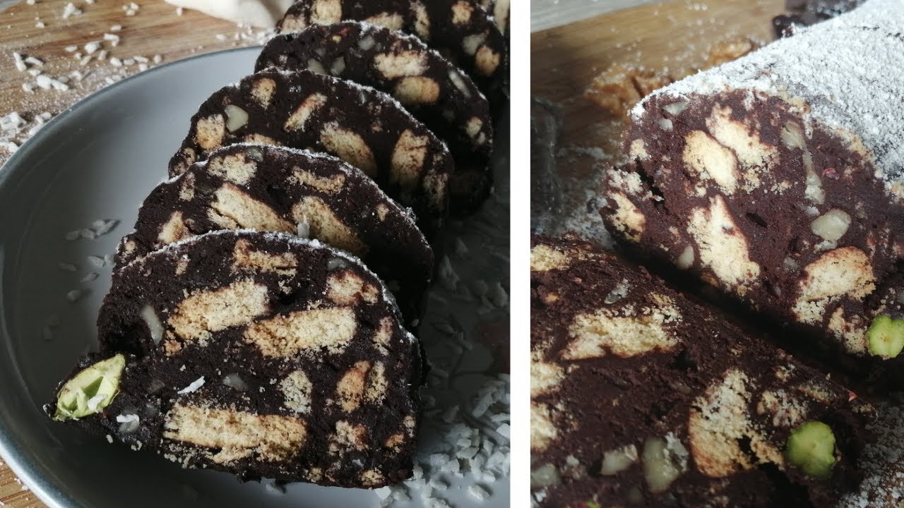 No - Bake Chocolate Biscuit Salami Recipe / How to make a WONDERFUL Italian Chocolate Salami