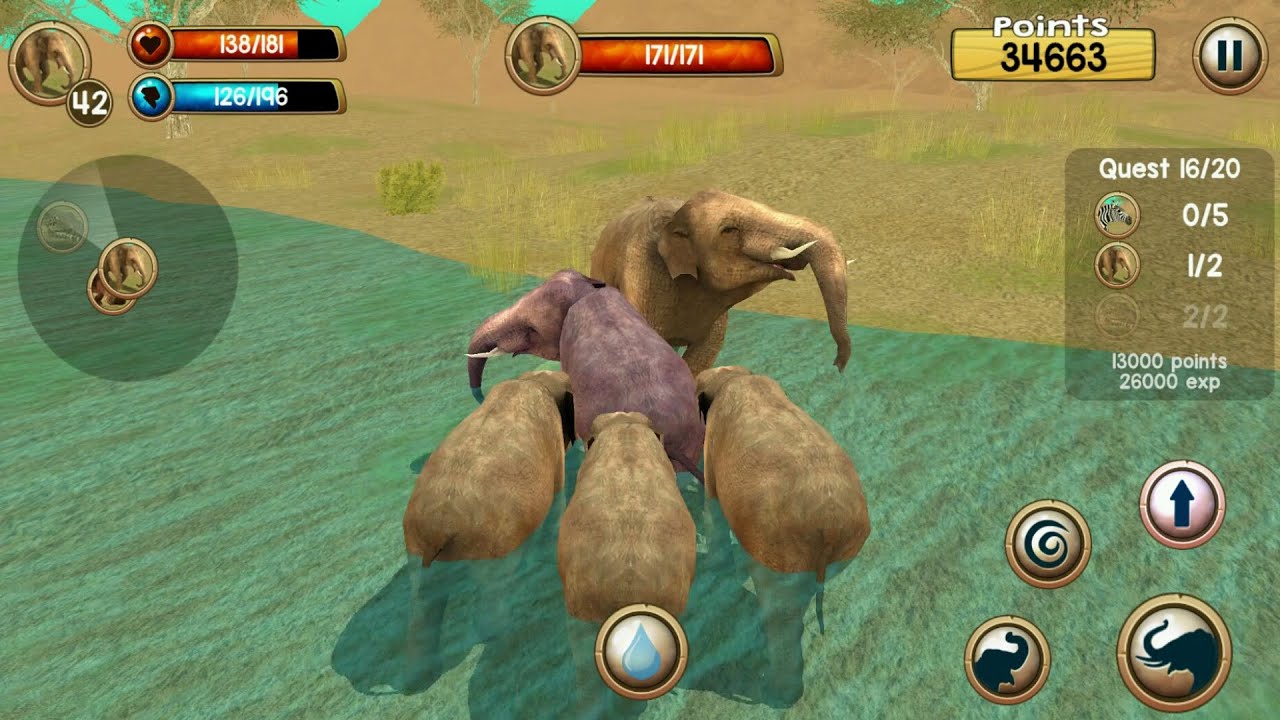 Wild Elephant Sim 3D Android Gameplay #5