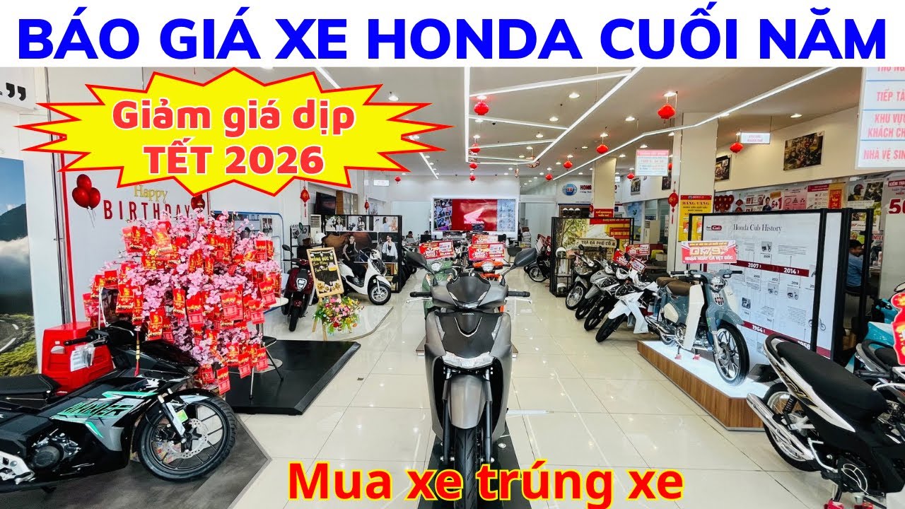 Báo giá tổng hợp xe Honda dịp TẾT 2026. Mua xe trúng xe tại Hồng Đức 10