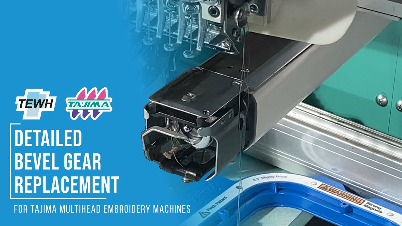 Detailed Bevel Gear Replacement for Tajima Multihead Embroidery Machines