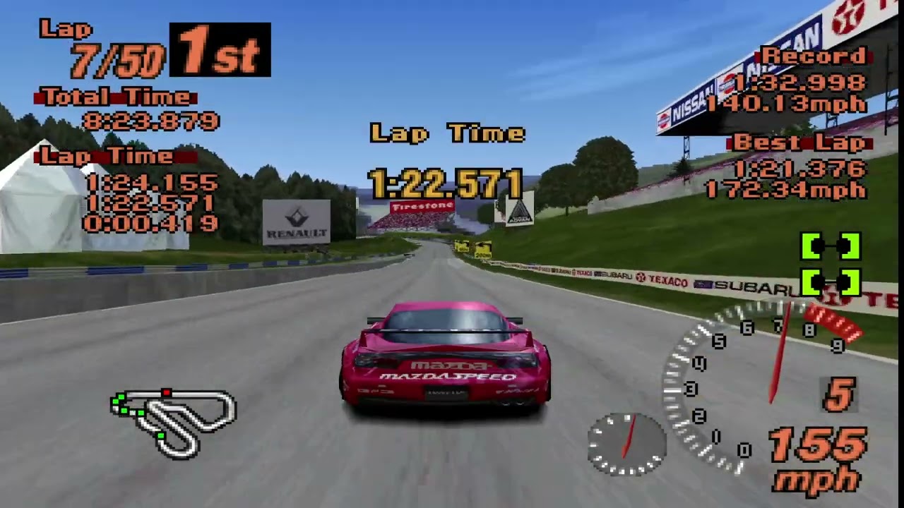 Gran Turismo 2 Apricot Hill Speedway 200km Endurance Race Playthrough Part 16