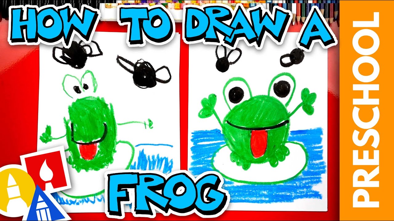 Drawing A Frog & Flies With Shapes - Preschool