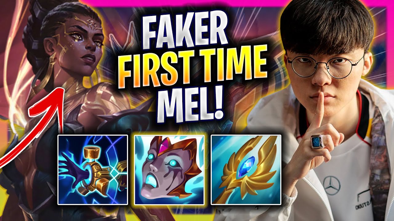 FAKER FIRST TIME PLAYING NEW CHAMPION MEL!😱 - T1 Faker Plays Mel MID vs Sett! | Season 2025