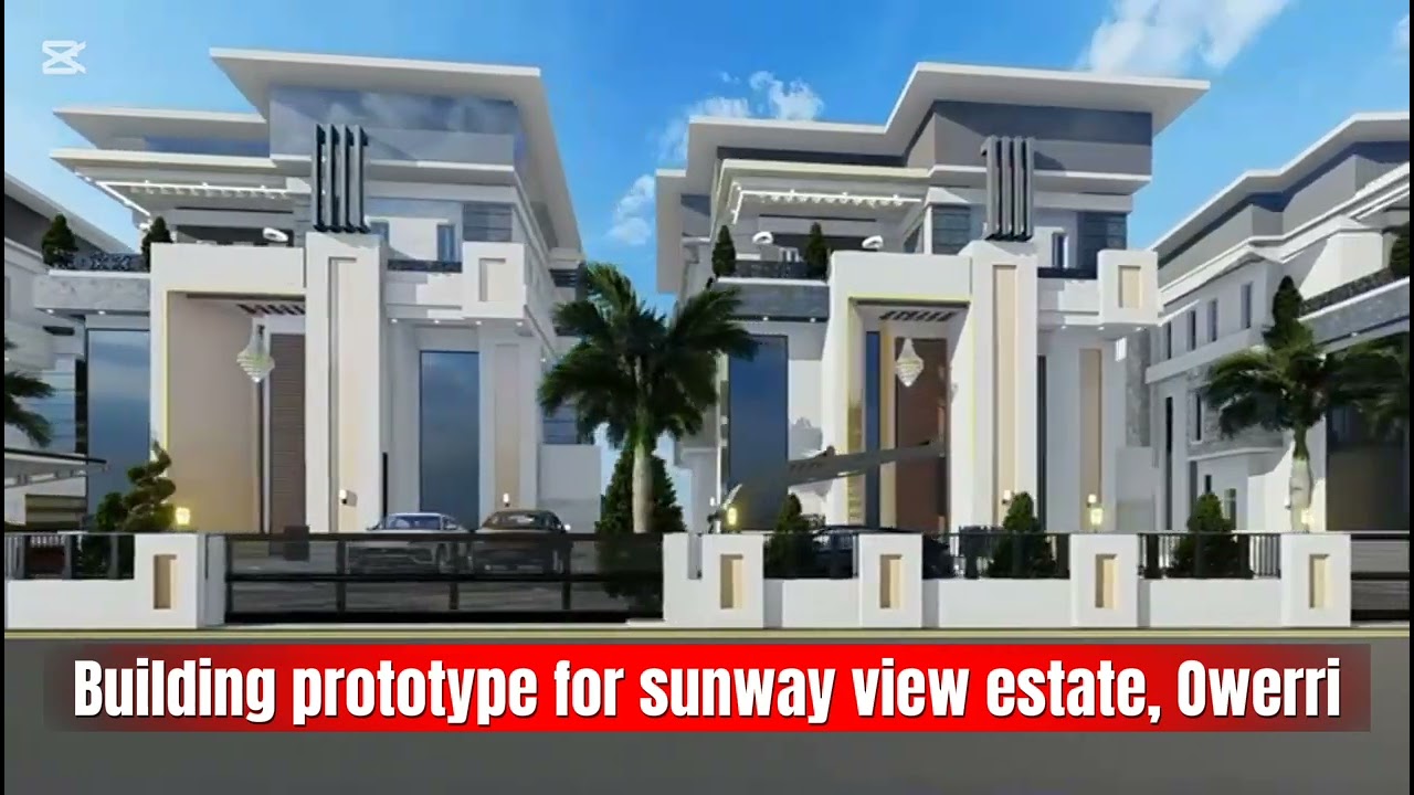 Building Prototype for Sunway View Estate, Owerri. #owerriproperties #owerri #luxuryestate 