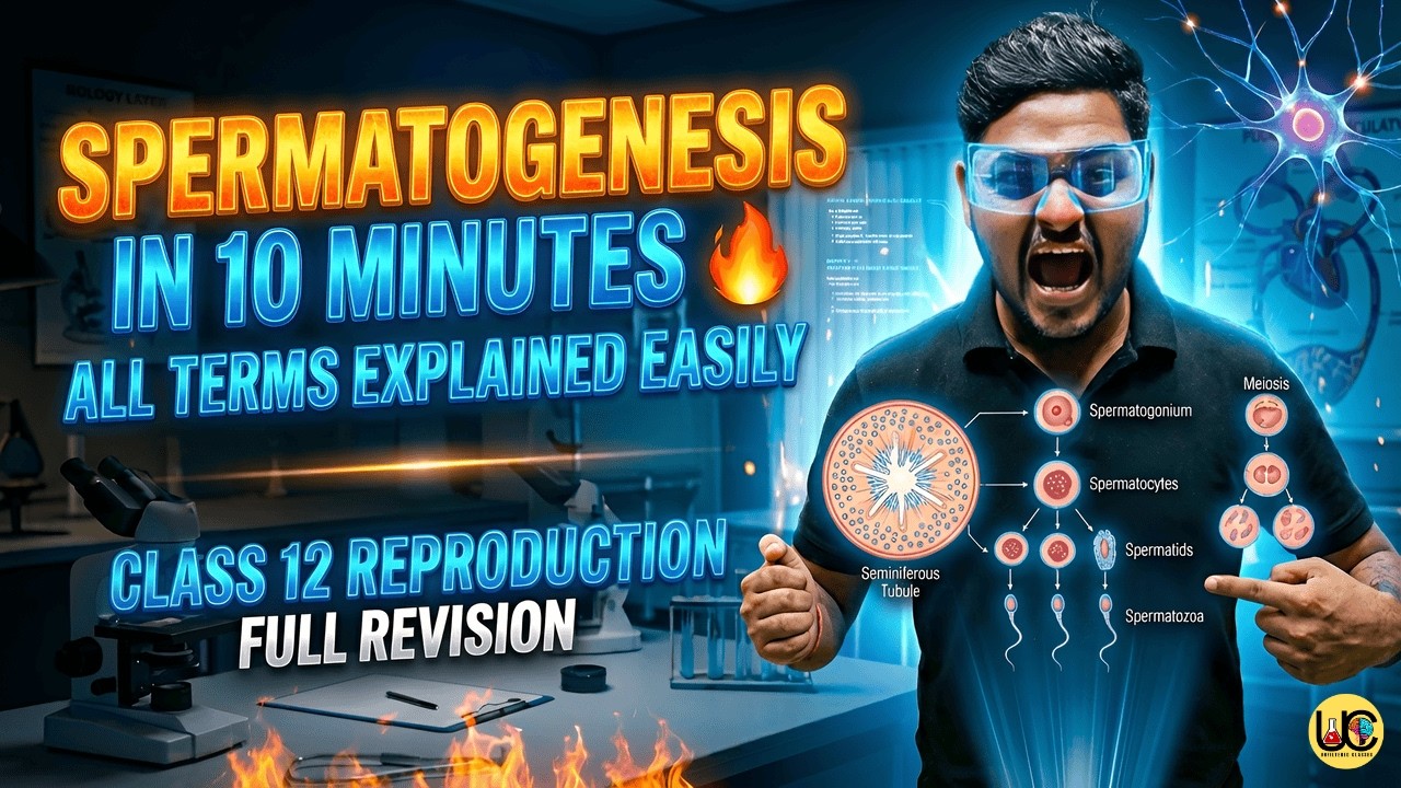 SPERMATOGENESIS IN 10 MINUTES 🔥 | ALL TERMS EXPLAINED EASILY | CLASS 12 REPRODUCTION FULL REVISION