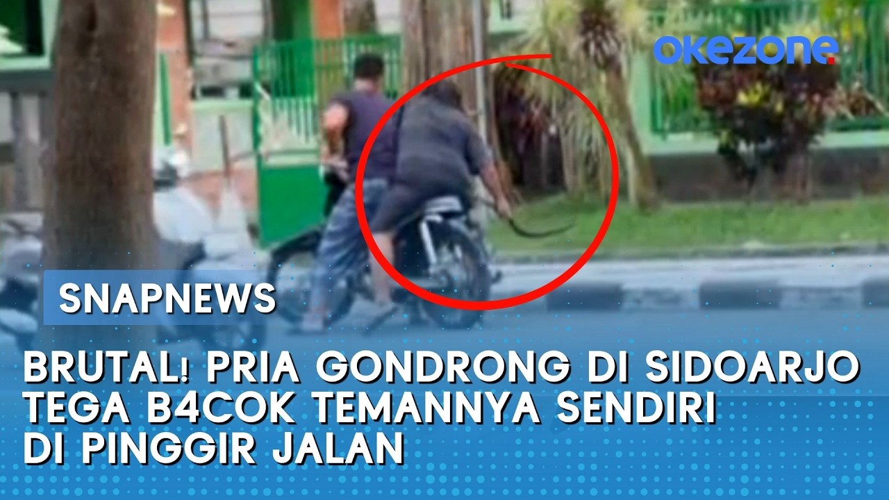 Sadis! Pria Gondrong di Sidoarjo Tega B4cok Temannya Sendiri di Pinggir Jalan | Snapnews