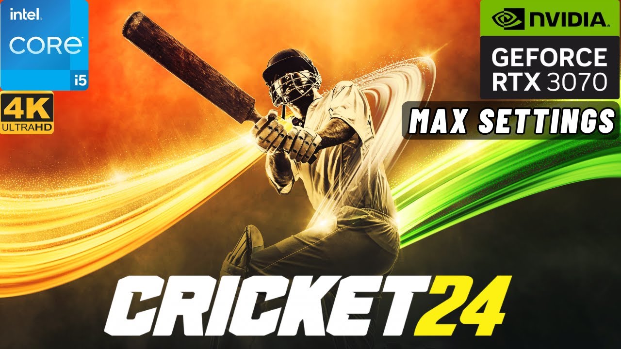 Cricket 24 4K Max Settings Benchmark | India vs Australia on RTX 3070