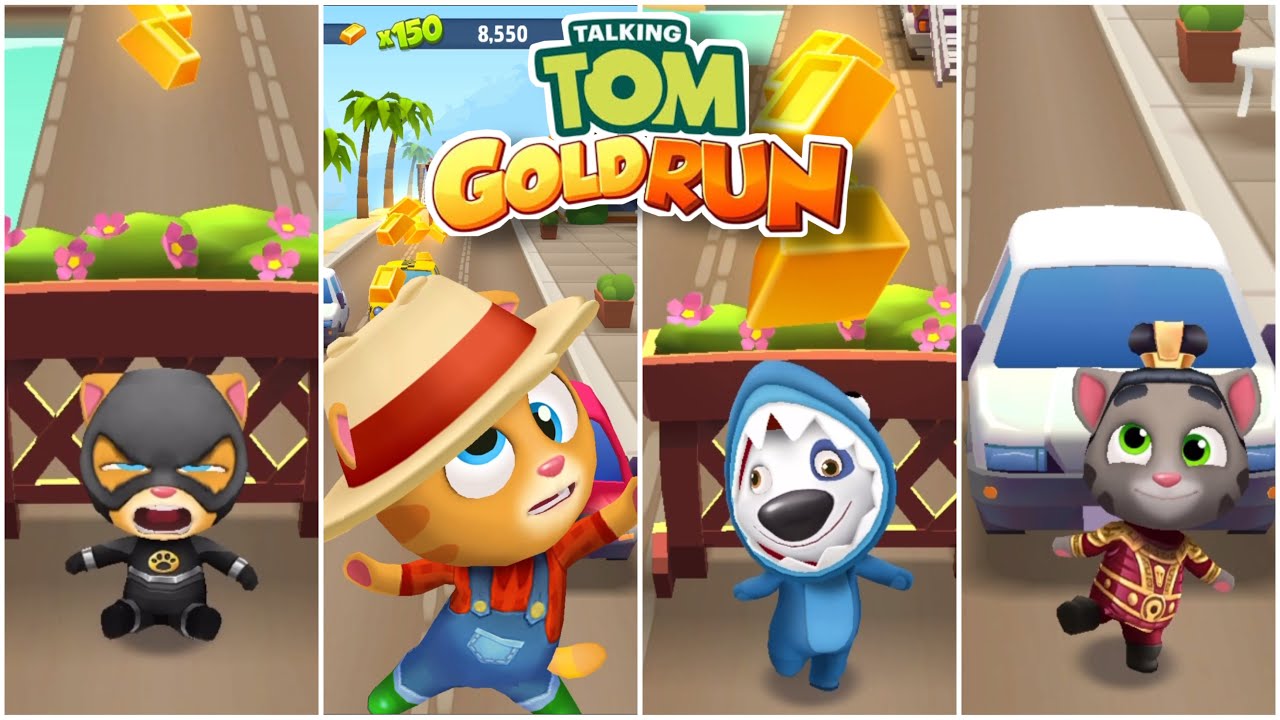 TALKING TOM GOLD RUN | FALLS AND FAILS FUNNY COMPILATION ANGELA&rsquo;S HOME GAMEPLAY (ALL CHARACTERS)