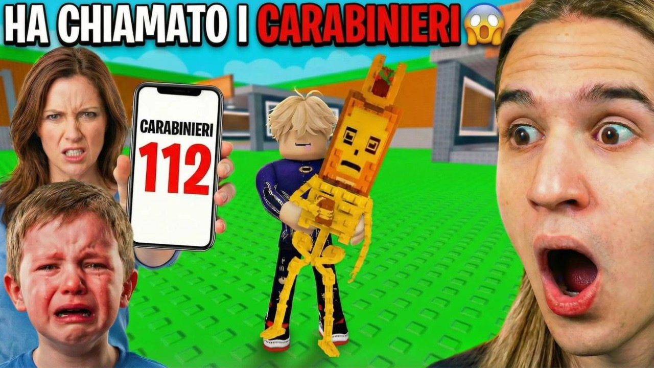 gli rubo i brainrot e sua madre chiama i carabinieri su STEAL A BRAINROT.