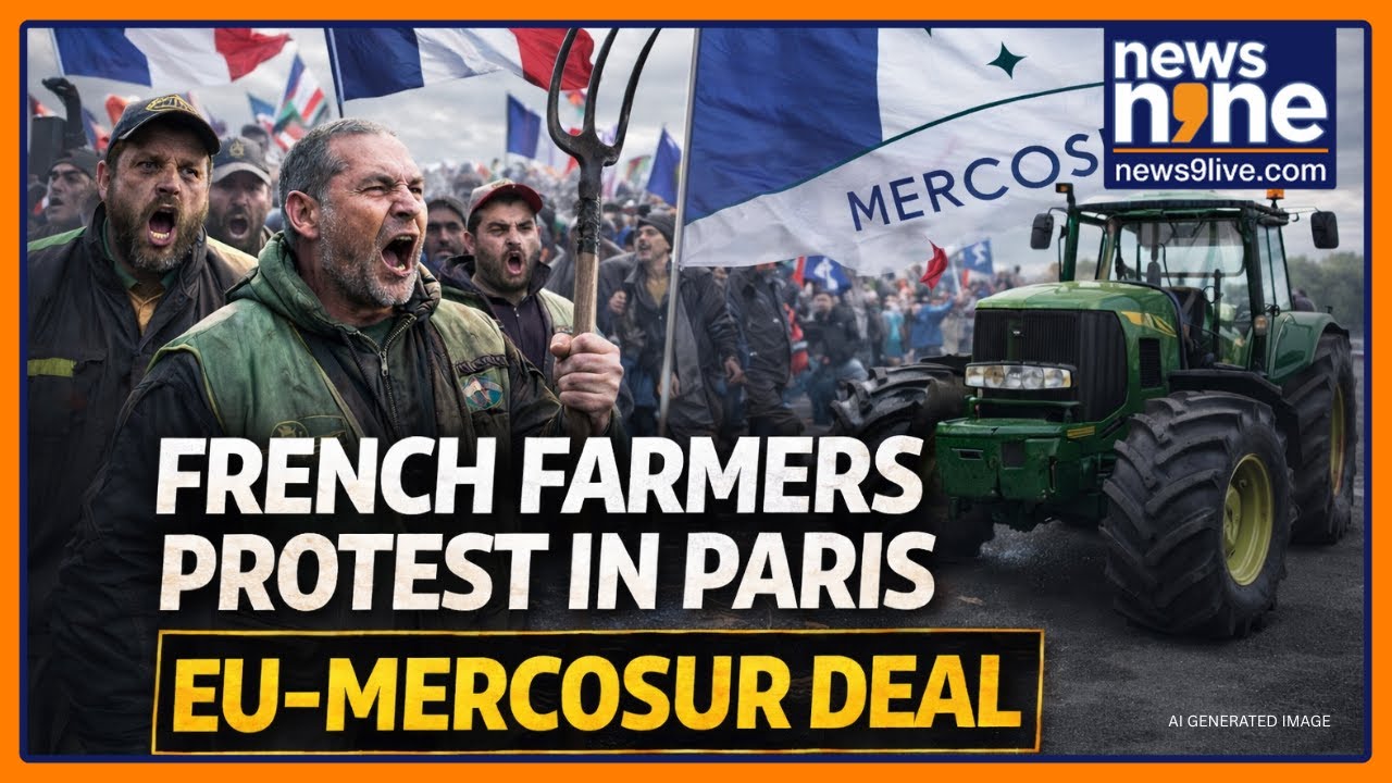 French Farmers Protest In Paris Against Eu-mercosur Trade Deal | News9