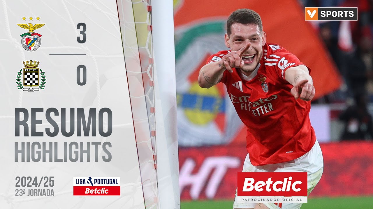 Resumo: Benfica 3-0 Boavista (Liga 24/25 #23)