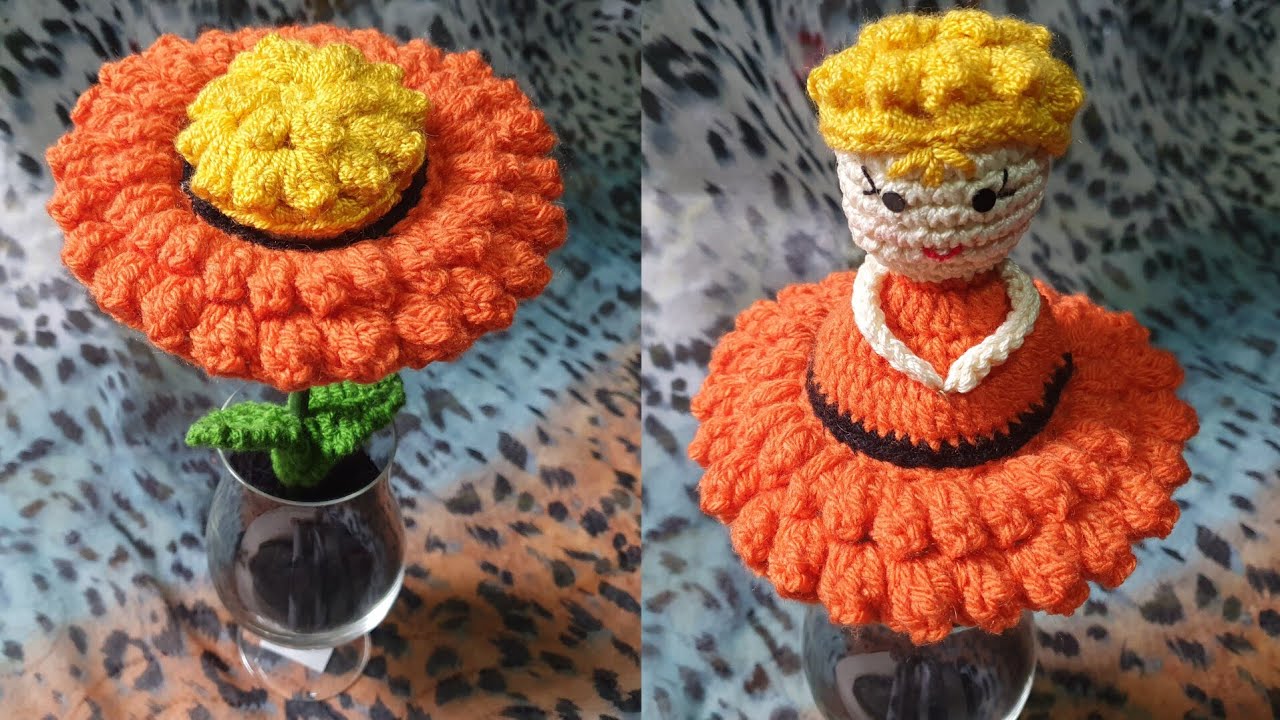 FLOR DALIA GIGANTE REVERSIBLE 🌼a ganchillo!!..HERMOSO REGALO PARA EL DÍA DEL MAESTRO 🤷‍♀️ | diestro