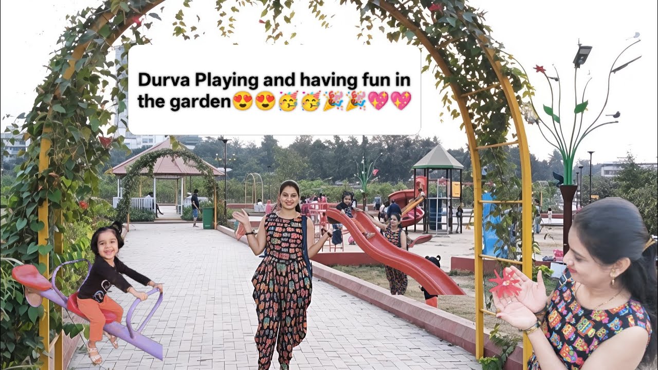 Durva playing and having fun in the garden 😍🏡🥳🎉🎊🎊🎊