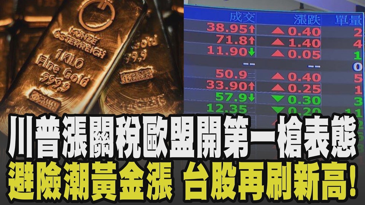歐盟開第一槍表態! 川普漲全球關稅.恐對伊朗動武 傳印度延後赴美簽協議 避險潮來臨 黃金漲價年中看好觸及6200 台股開紅盤.台積黑翻紅!｜【話題懶人包】｜TVBS新聞 @TVBSNEWS02