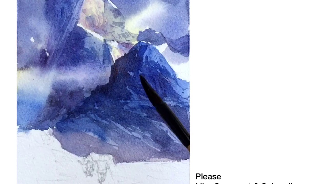 Learn to paint Fishtail Mountain by NB Gurung