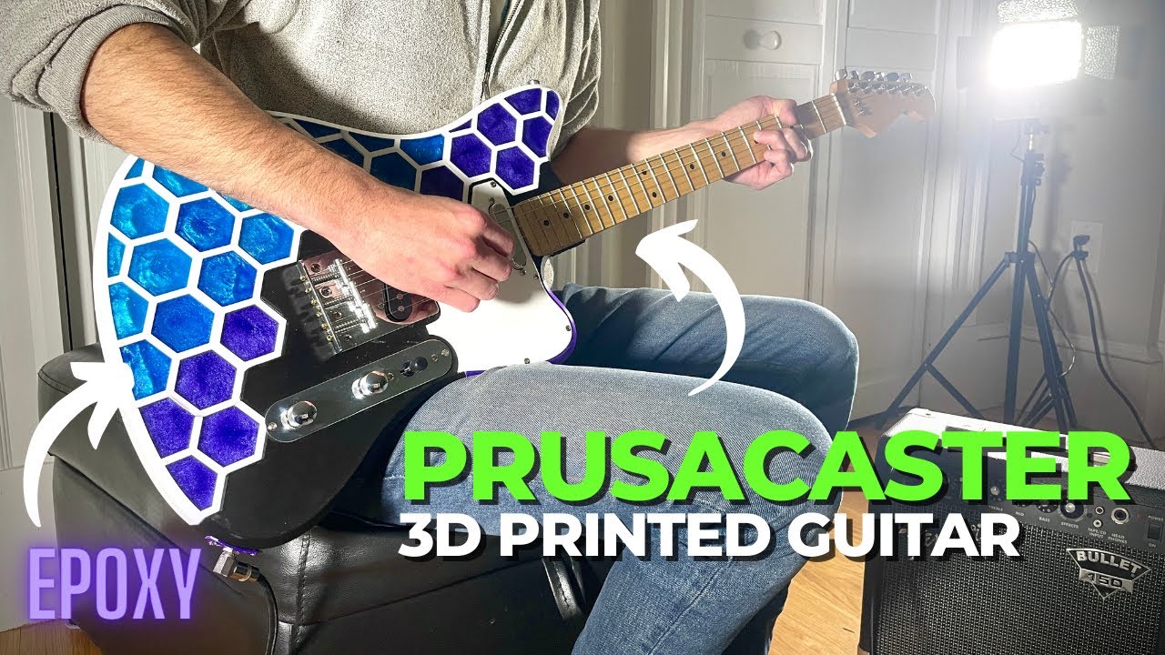 Проект индивидуальной гитары Prusacaster, напечатанной на 3D-принтере (с эпоксидной заливкой!)