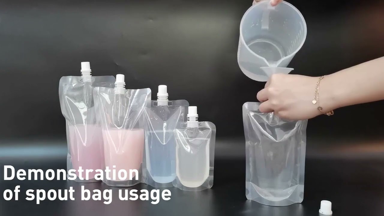 Spout Pouch Cosmetics Beverage Packaging stand up Bag For Liquid