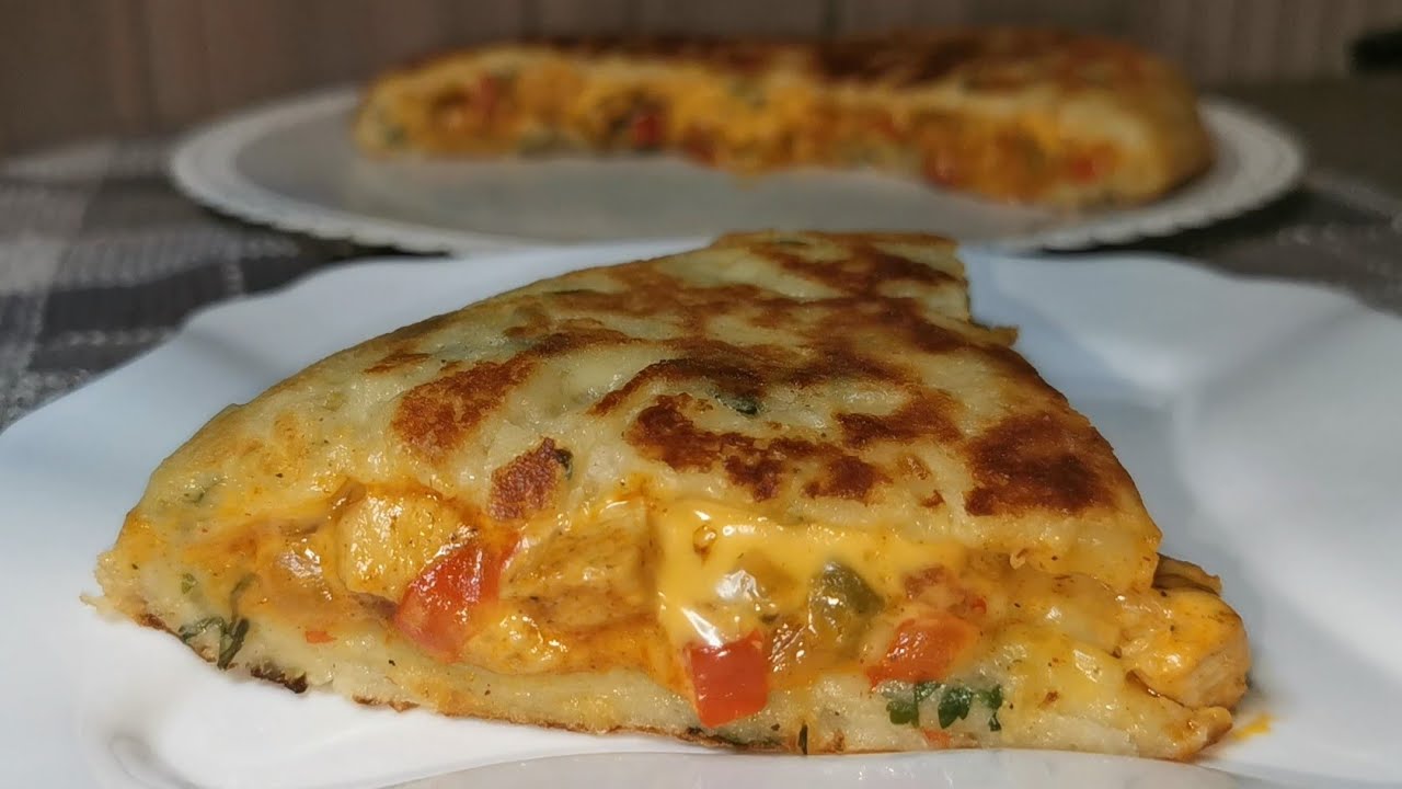 Легкие и такие вкусные картофельные оладьи с курицей