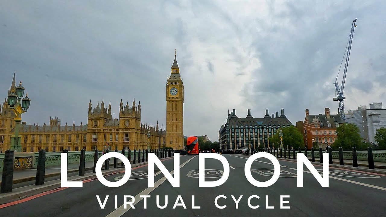 Indoor Cycling Videos With Music | London England | 30 Minute Virtual Bike Ride