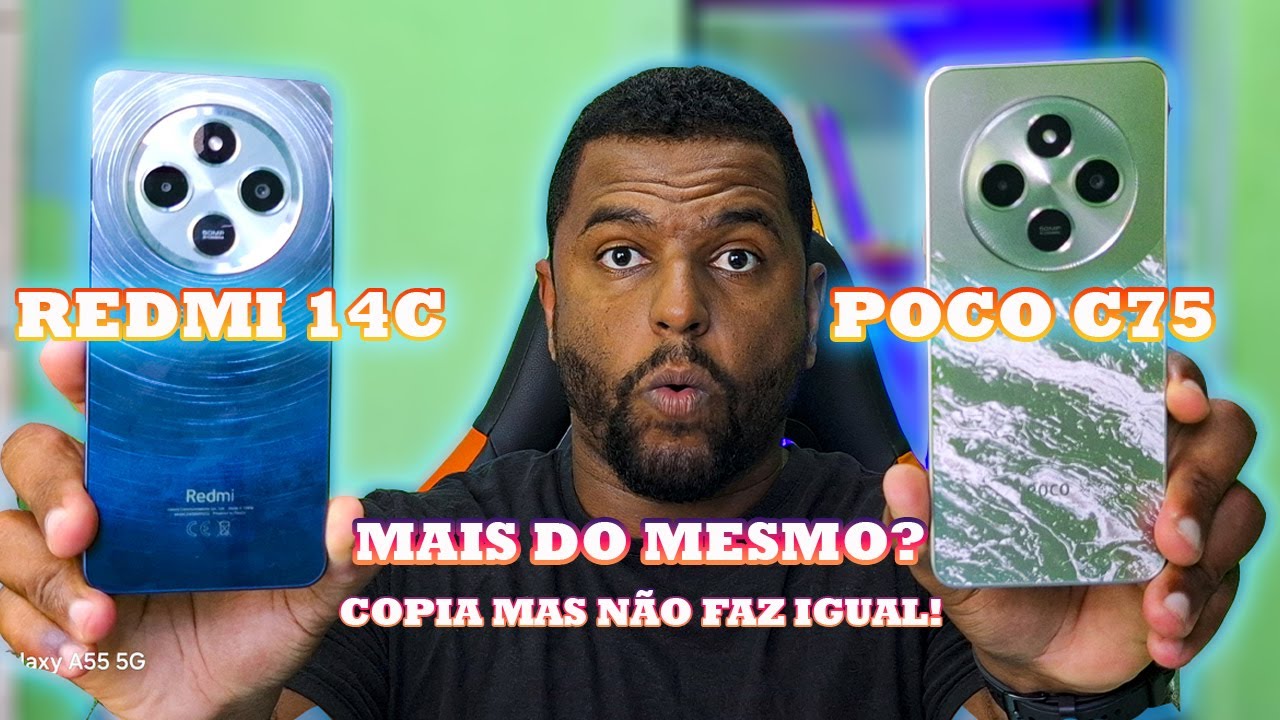 POCO C75 vs REDMI 14C TESTES E COMPARATIVO