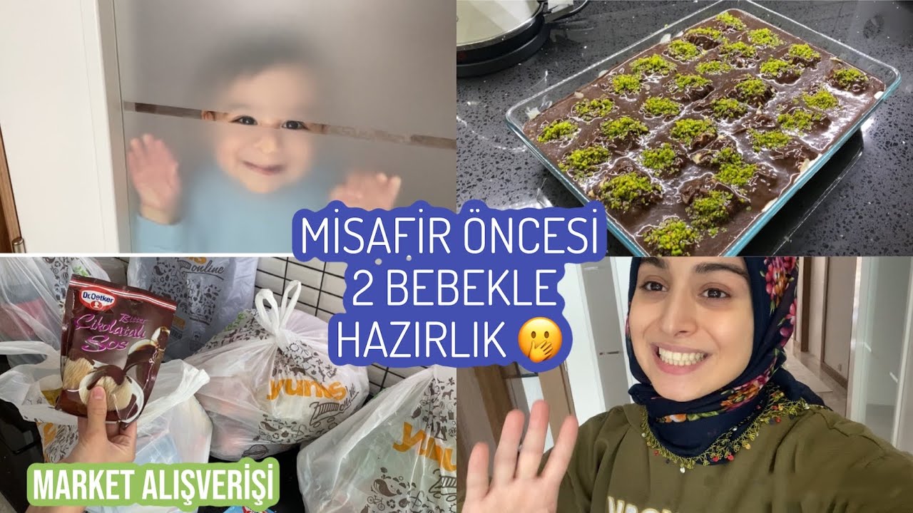 BEBEKLE İLK MİSAFİR ÖNCESİ HAZIRLIK & MARKET ALIŞVERİŞİ, YALANCI PROFİTEROL TATLISI YAPTIM