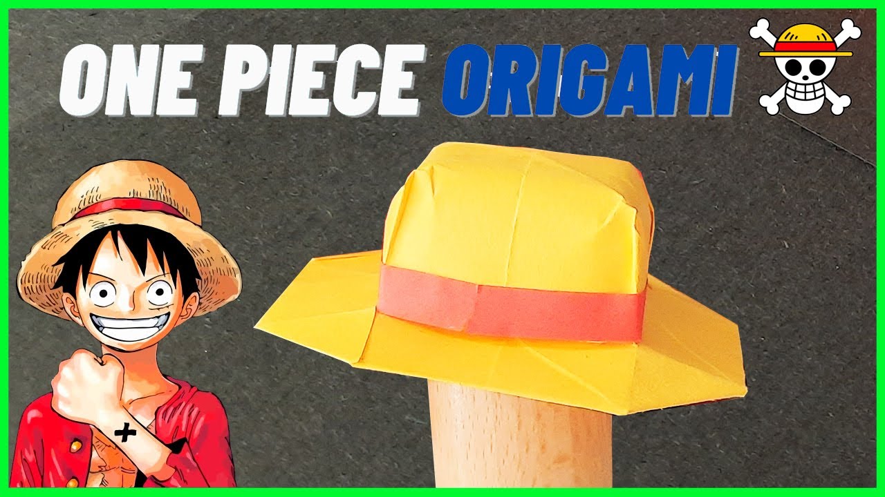 ⩥ Papiroflexia de ONE PIECE 😯 | Sombrero de Luffy Origami