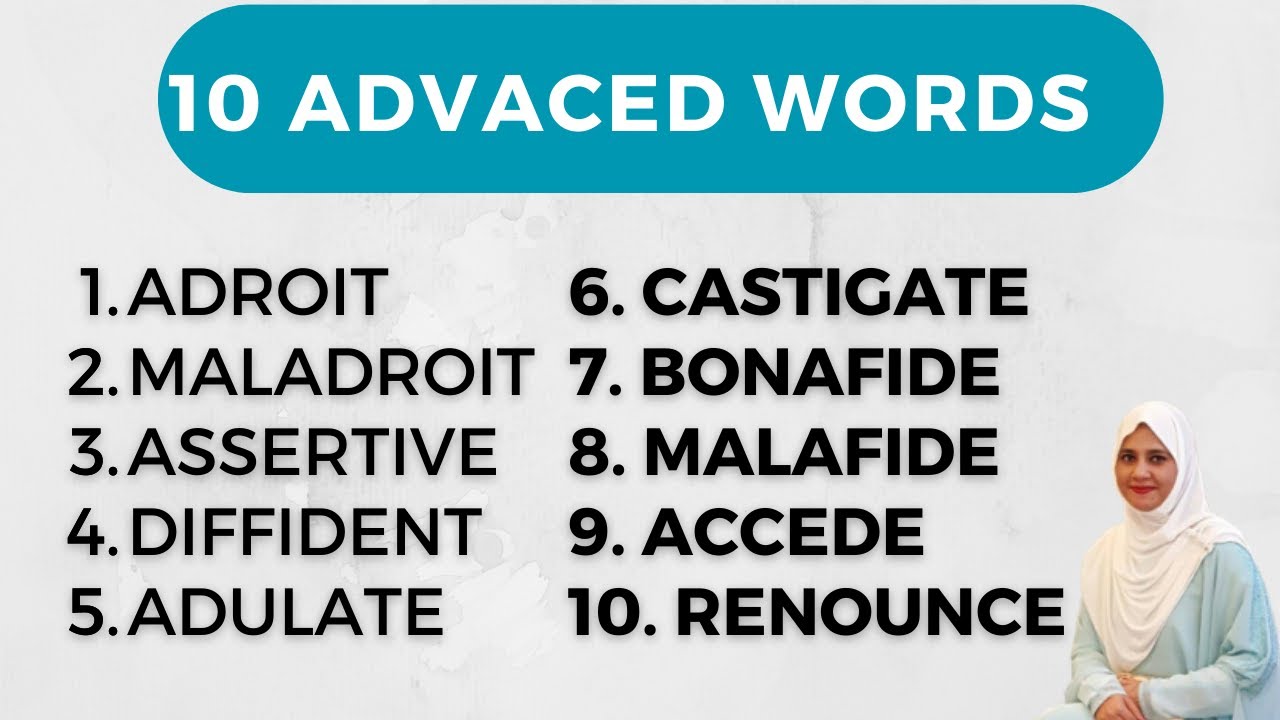 Advanced Words For Competitive exams