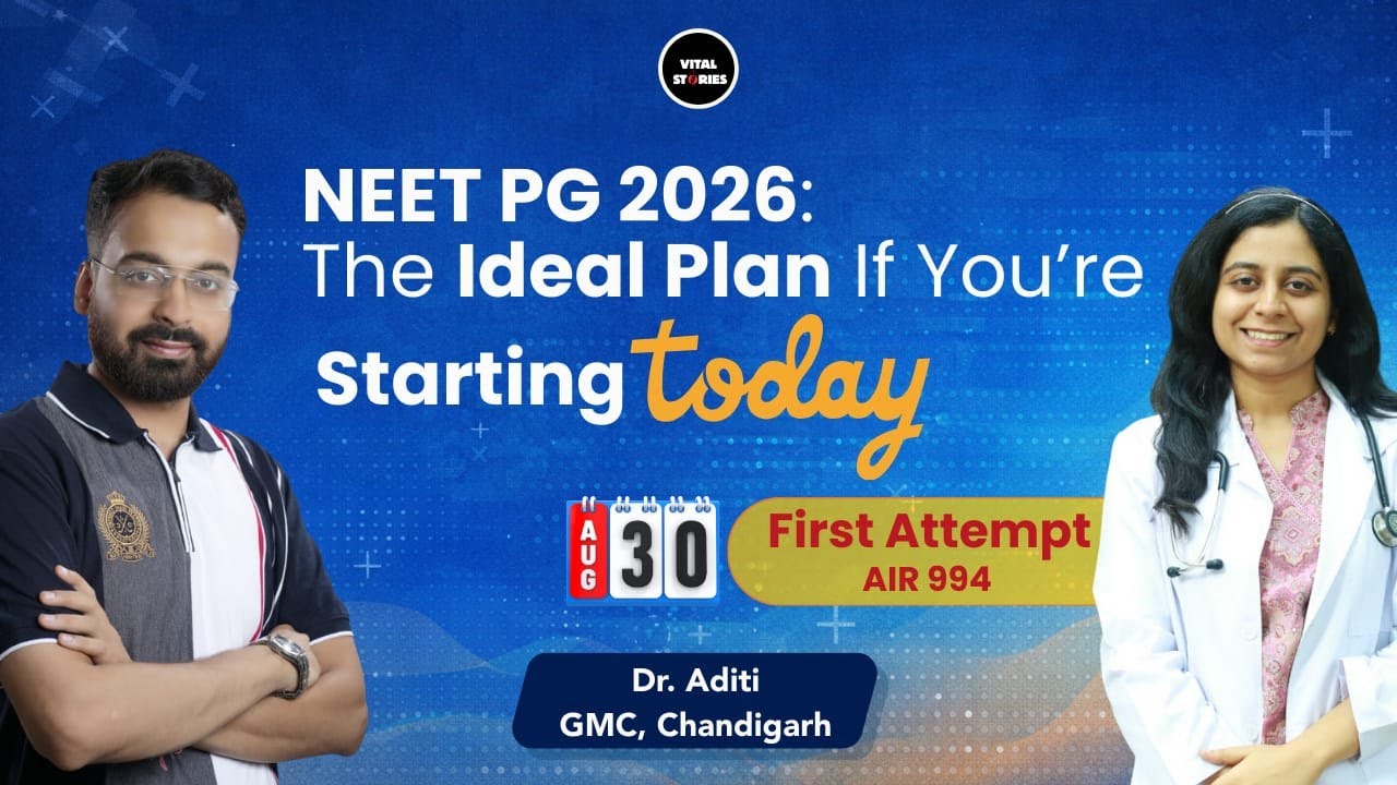 Starting NEET PG 2026 Now? The Ideal Plan of Action by Dr. Aditi (AIR 994, INI-CET Nov 2025)
