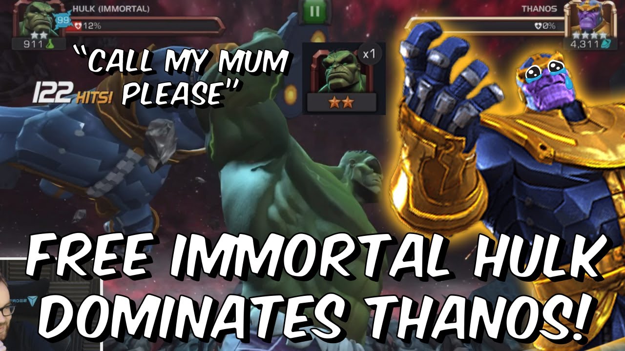 FREE 2 Star Immortal Hulk DOMINATES Thanos Act 3 Final Boss - Marvel Contest of Champions