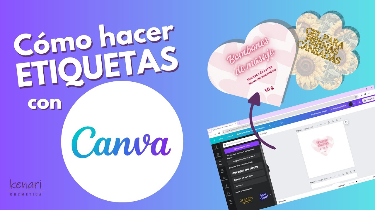 Cómo usar Canva para hacer etiquetas de cosméticos artesanales - Clase en Vivo