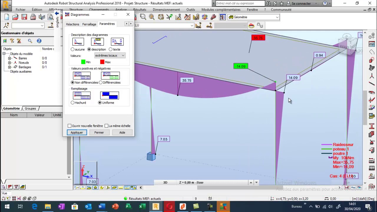 Etude d'un panneau de dalle (plancher corps creux) avec ROBOT STRUCTURAL ANALYSIS