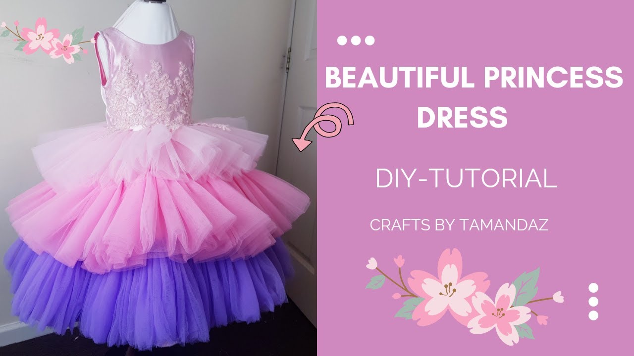 HOW TO MAKE A LAYERED BALL GOWN FOR GIRLS/ FLOWER GIRLS DRESS/Special Occasion dress/ DIY TUTU DRESS