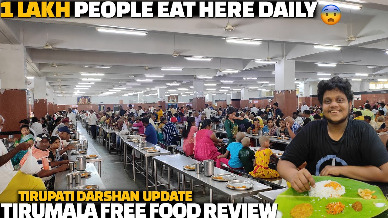 TIRUMALA FREE FOOD REVIEW | 1 lakh people eat here daily | Tirupati darshan updates | Andhra EP 7