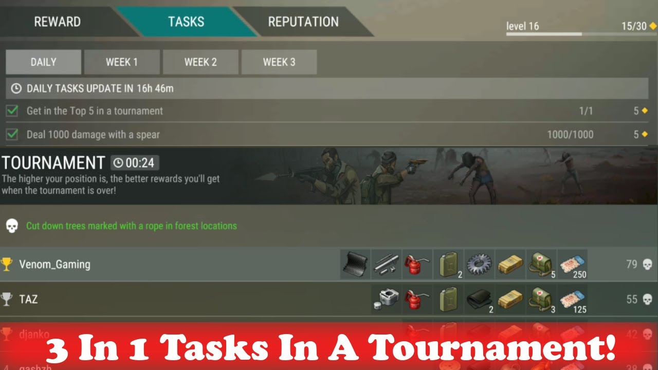 3 In 1 Tasks In A Tournament! - Last Day On Earth: Survival Season 8 Week 2